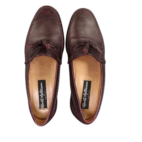Stamati Mastroianni Shoes Mens 10 Tassel Loafers Moccasin Leather Classic Brown main image 13
